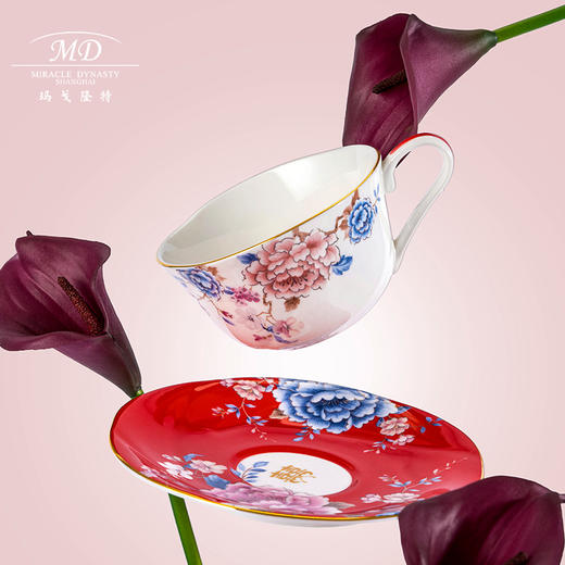 【6F】玛戈隆特 婚庆4头咖啡杯碟套装家用精致下午茶杯子套装礼盒装 商品图1