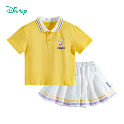 【商场同款】迪士尼童装小清新学院风套装女童夏季新款甜酷POLO衫百褶裙222DT0160 商品图11