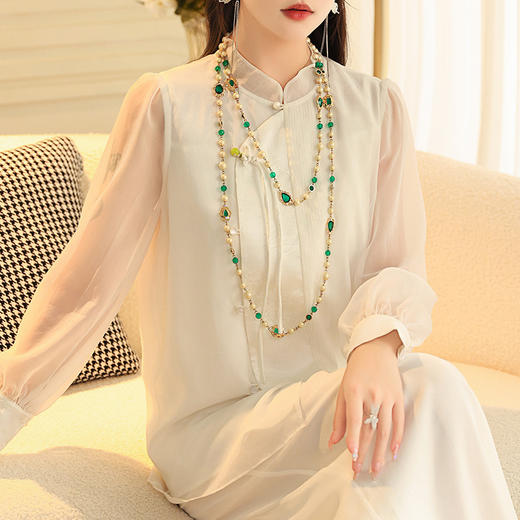 民族风设计感，复古风中式国潮刺绣感洋气上衣OG-A9357 商品图0