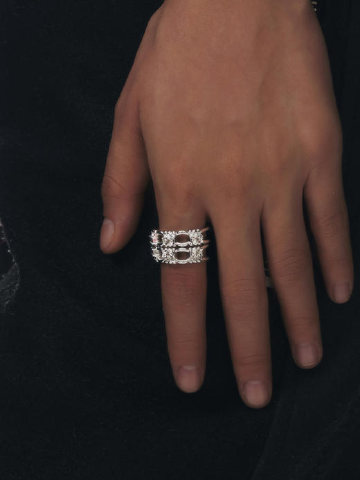 ATELIERSO 23SS 克拉系列-双层克拉拼钻戒指 商品图1