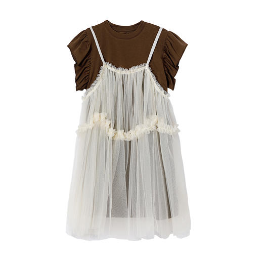 littletime女童裙套装夏装2023新款韩版洋气儿童短袖裙子两件套 商品图3