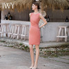 IWY/轻奢名媛职业连衣裙女夏季无袖打底内搭粉色高级感简单大方气质裙Q754 商品缩略图4