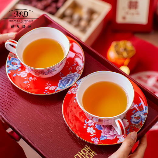 【6F】玛戈隆特 婚庆4头咖啡杯碟套装家用精致下午茶杯子套装礼盒装 商品图3