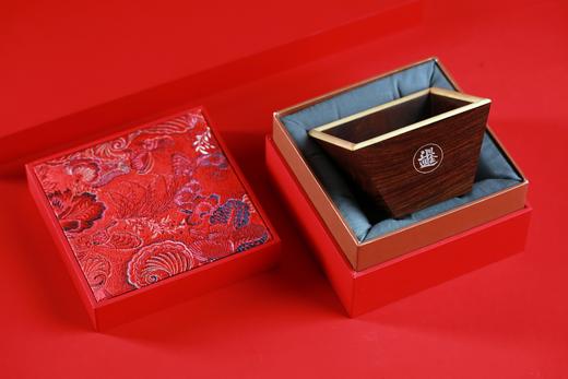 SDCC0073-1°日进斗金 大红酸枝米斗型食碟 商品图7