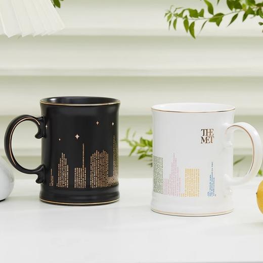 大都会艺术博物馆Logo系列 璀璨建筑黑金彩色陶瓷马克杯 商品图4