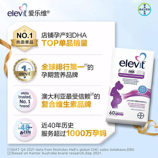 爱乐维Elevit澳版藻油DHA软胶囊60粒 商品图3
