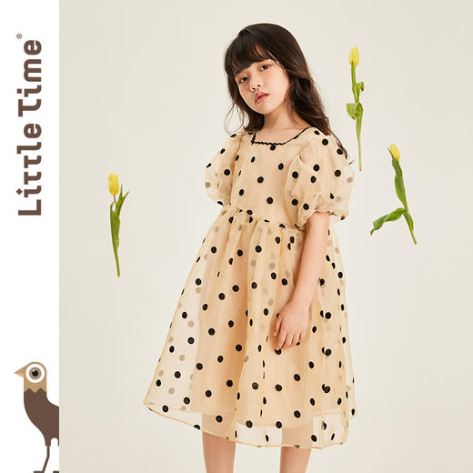 littletime女童连衣裙夏超仙网纱公主裙2023新款韩版洋气蓬蓬纱裙 商品图0