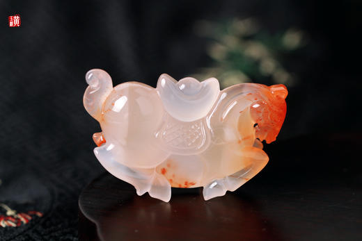 南红冰飘【马上有财】摆件 商品图2