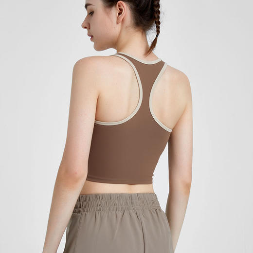 【高包裹环抱美背】新款瑜伽服上衣带胸垫修身内搭吊带背心外穿跑步运动速干上衣 商品图1