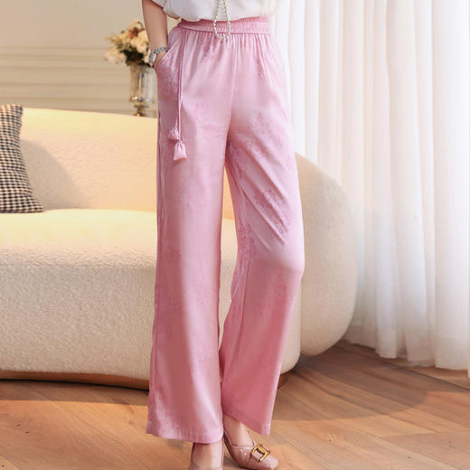 复古民族风休闲裤，国潮提花福袋流苏高腰阔腿裤OG-A9341 商品图1
