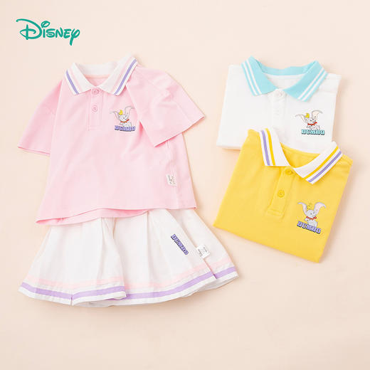 【商场同款】迪士尼童装小清新学院风套装女童夏季新款甜酷POLO衫百褶裙222DT0160 商品图12