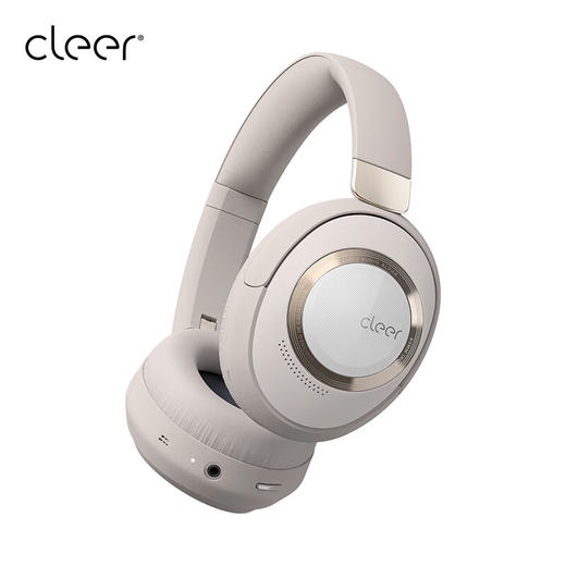cleer ALPHA 头戴式智能降噪耳机 自适应 长续航 商务通勤立体声无线蓝牙耳机 华为苹果安卓 沙白灰 商品图6