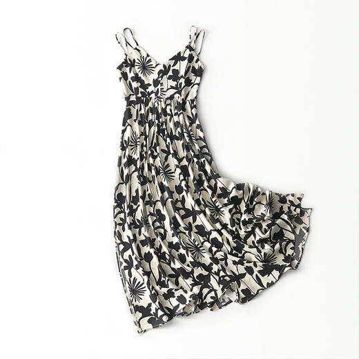 夏季新款，洋气V领吊带中长款雪纺连衣裙成熟风气质宽松裙子女CC-J3439 商品图4