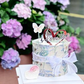 烤爱·生日蛋糕系列·永恒的爱蝴蝶·母亲节蛋糕·聚会生日节日【仅限深圳同城配送】