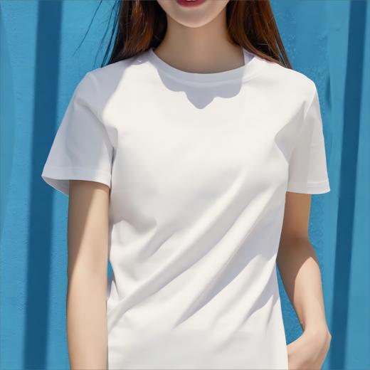 凉感丝光棉圆领女士短袖T恤 商品图0