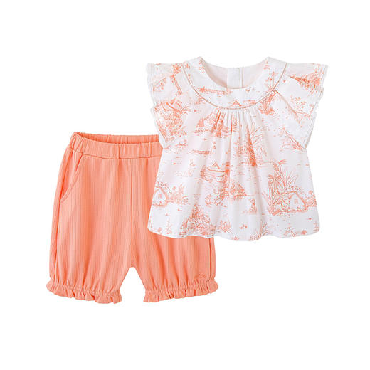 英氏-童衣类（夏）G3英梭衣裤套英氏白73CM 商品图4