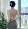 【交叉美背 扭结下摆】瑜伽服长袖上衣性感美背含胸垫长袖衫欧美运动健身内衣文胸瑜伽服 商品缩略图1