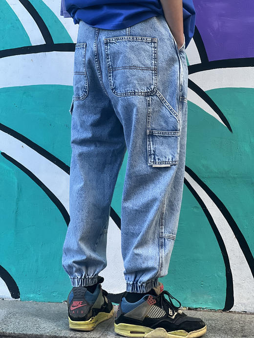 W319231513时尚分割束脚牛仔裤 商品图3