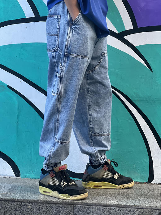 W319231513时尚分割束脚牛仔裤 商品图2