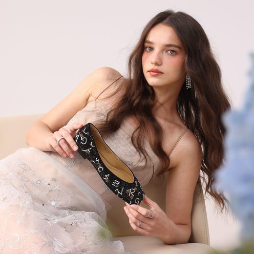 西村名物2023夏季新款平底优雅单鞋软底舒适百搭镂空奶奶鞋12241 商品图0