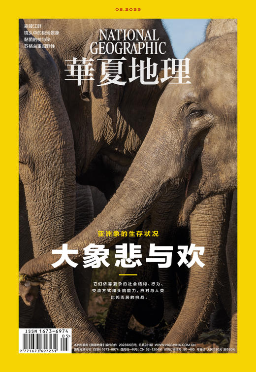 《华夏地理》杂志2023年5月刊-大象悲与欢 商品图1
