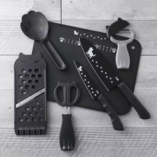 贝印KAI日本进口喵系列翻铲擦丝板水果刀厨房家用打蛋器汤勺铲子【不支持补差，非质量问题不退不换】S 商品图6