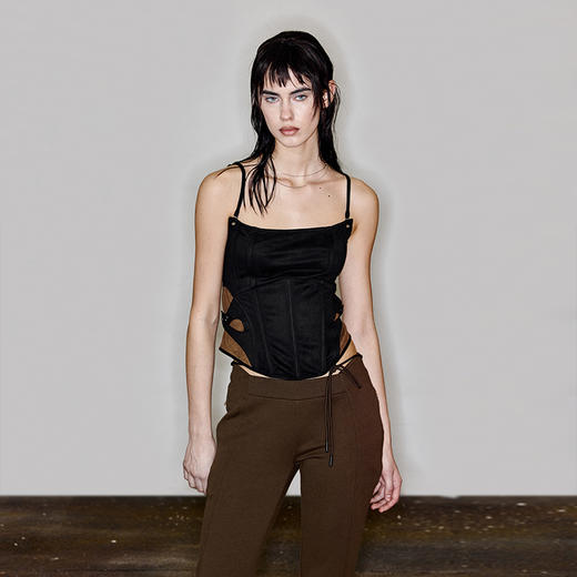 NUTH“身姿”｜鱼骨拼接胸衣女设计感辣妹修身吊带背心 商品图0