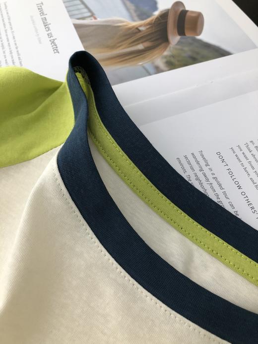 点此购买 女士春夏荧光绿插肩袖字母长袖T恤 83 255086 商品图10