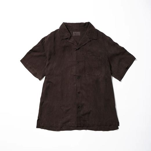 KUON S/S Open Collar Shirt 日本鹿儿岛职人天然染色泥染短袖衬 商品图0