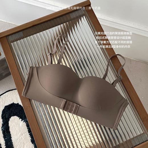 【两件送两件】黛唯梵新款无肩带内衣女士小胸聚拢显大防滑半杯抹胸性感前扣无痕文胸罩 商品图4