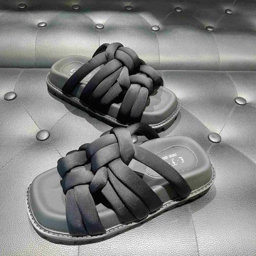 LFGJ 15005 厚底编织面包拖鞋 商品图11