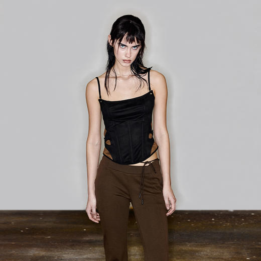 NUTH“身姿”｜鱼骨拼接胸衣女设计感辣妹修身吊带背心 商品图4