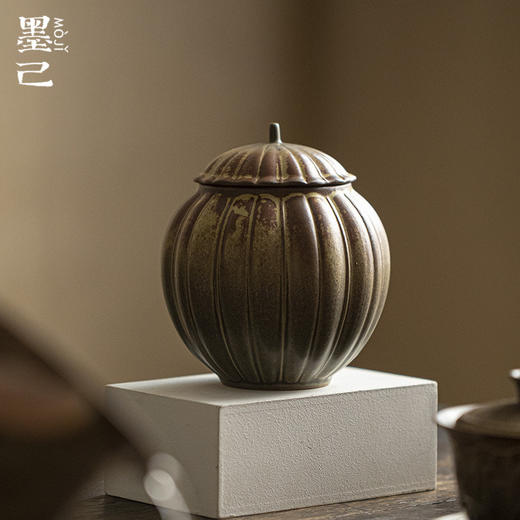 墨己 | 备前烧日式粗陶 三才盖碗 品茗杯 盖置 茶叶罐 商品图6