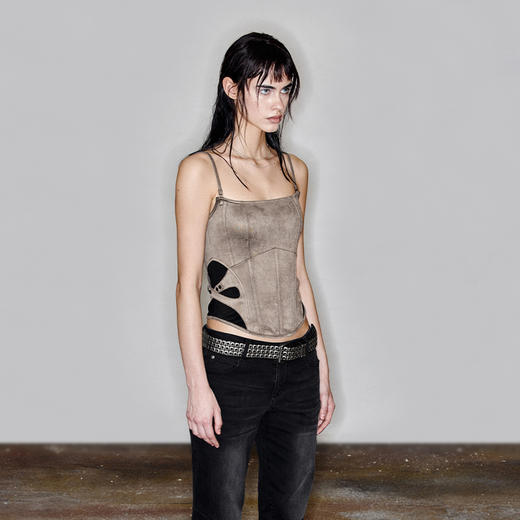  NUTH“身姿”｜拼接胸衣女可拆卸肩带遮副乳辣妹吊带背心 商品图1