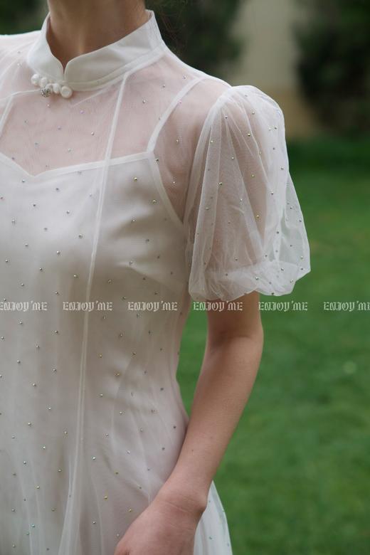 【门店同款】2023年夏季盘扣烫钻网纱两件套连衣裙 150760814 商品图5