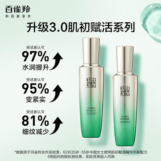 百雀羚护肤套装-肌初赋活致臻礼盒 补水抗皱紧致套装-水90ml+乳90ml+面霜50g+精华液30ml 商品图2