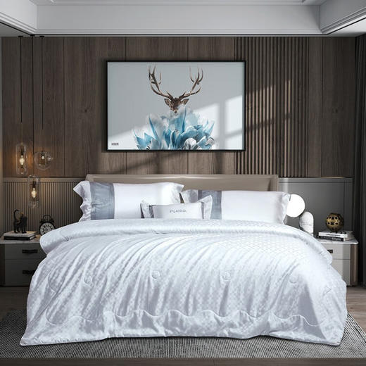 富安娜（FUANNA）印花蚕丝夏被 丽妍 203*229cm 商品图0