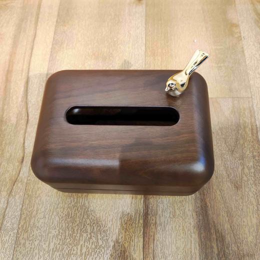 E-SN006-N 黑胡桃木 鸟纸巾盒 商品图0