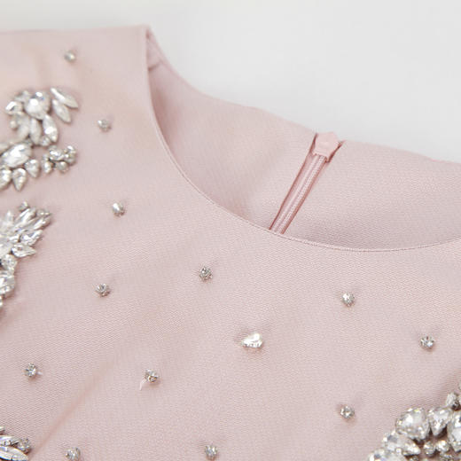 NF8J5斯尔丽瑟俪2023夏季新款优雅圆领短袖礼服直筒连衣裙 商品图4