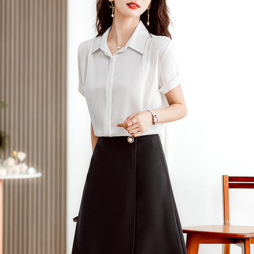 时尚真丝，短袖衬衫HR-LQSM6333 商品图2