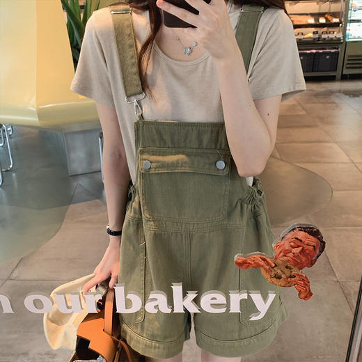 金蘑菇菇【霓虹甜心 日常露营系～】工装半裙/背带裤慵懒宽松洋气 商品图3