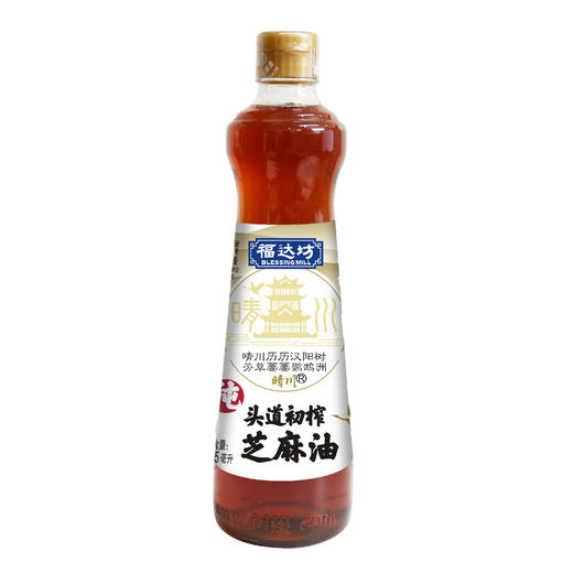 福达坊晴川405ml物理压榨头道初榨纯芝麻油（6924497923625） 商品图0