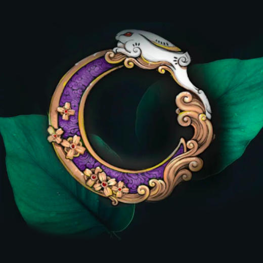 【上海造币】2023兔年生肖系列·月兔镂空纪念章 商品图2