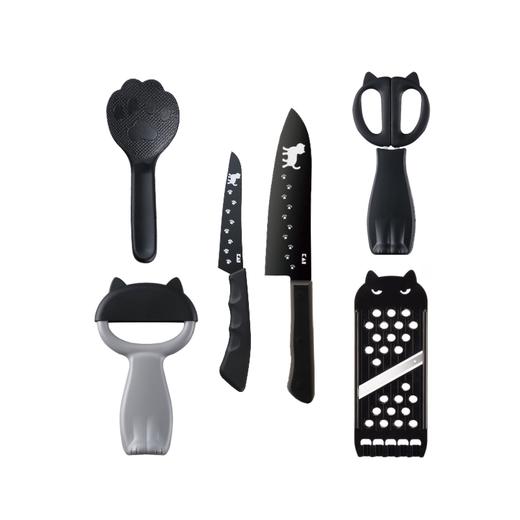 贝印KAI日本进口喵系列翻铲擦丝板水果刀厨房家用打蛋器汤勺铲子【不支持补差，非质量问题不退不换】S 商品图0