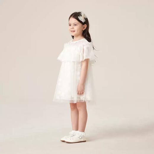英氏高端款女童连衣裙荷叶边网纱裙子2023夏季公主裙YRLCJ2P300A 商品图3