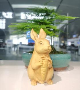 萝卜兔°黄杨木摆件