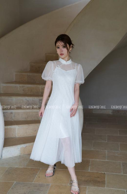 【门店同款】2023年夏季盘扣烫钻网纱两件套连衣裙 150760814 商品图1