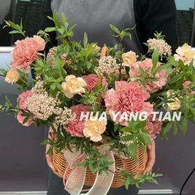 温暖的魔法 粉色系 · 花篮
