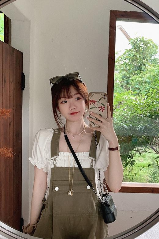 金蘑菇菇【霓虹甜心 日常露营系～】工装半裙/背带裤慵懒宽松洋气 商品图5