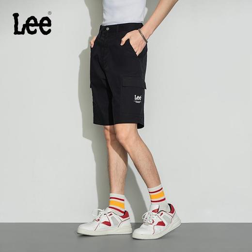 Lee商场同款23春夏新品轻薄黑色工装口袋男短裤凉凉裤LMB100903100328K11000 商品图0